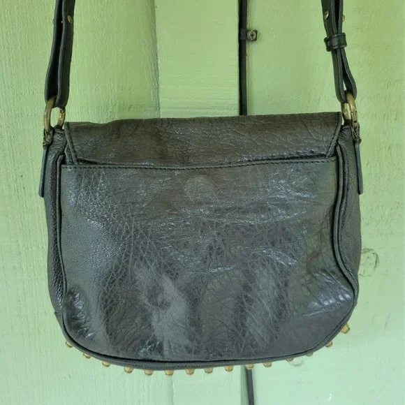 ALEXANDER WANG LIA スタッズ メッセンジャー バッグ ALEXANDER WANG Lia Black Leather Studded Flap Messenger Bag